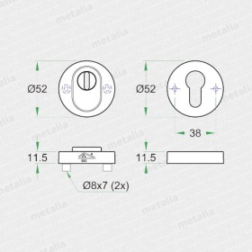 rozeta kulatá ES 92351 safe-technický list